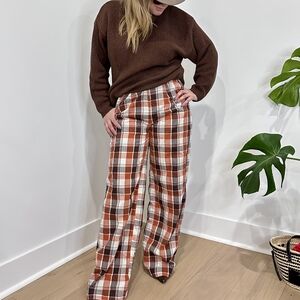 Earthy Chocolate Lizwear Cotton Metallic Petite Brown Sweater For Spring Fall